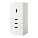 IKEA子供用の収納クローゼット-STUVA：白