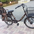 子供のせ自転車　中古1年　茶色の美品です　後ろ乗りチャイルドシート付