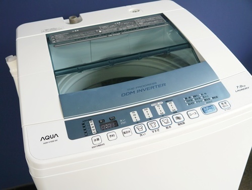 【6月セールスタートです！新生活応援！第三弾！！！】  ◎美品 2016年製 AQUA 簡易乾燥機能付き洗濯機 ７kg AQW-V700E