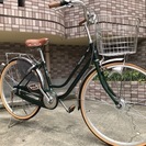 売り切れました！ありがとうございます！￥15800　値下げしました　新古車！日本製！！アサヒサイクル　ＢＡＡ２６インチ　シティサイクル　内装３段　前かご、カギ、オートライトつき　鹿児島市