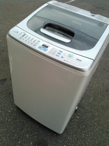 大特価 激安 SANYO サンヨー 大型 温風乾燥付き洗濯機 洗濯乾燥機 ビッグドラム 10キロ AWD-E105ZA 風呂水ポンプ付き ステンレス槽 動作品 クリーニング済み