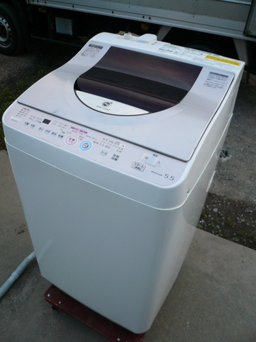 シャープ SHARP ES-TG55J-P [タテ型洗濯乾燥機（5.5kg） ピンク系]