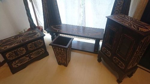 アジアン家具4点セット(引っ越しにつき、締め切り間近)