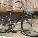 売り切れました！きれいなおしゃれ自転車　ブリヂストン　LOCOCO　26インチ　BAA　内装３段　タイヤ前後新品、オートライト、前かご、カギ新品　鹿児島市