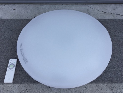 ＜超美品＞NEC＊HLDCB0811＊シンプルグローブLEDシーリング(～8畳) 調色・調光機能搭載 リモコン付き