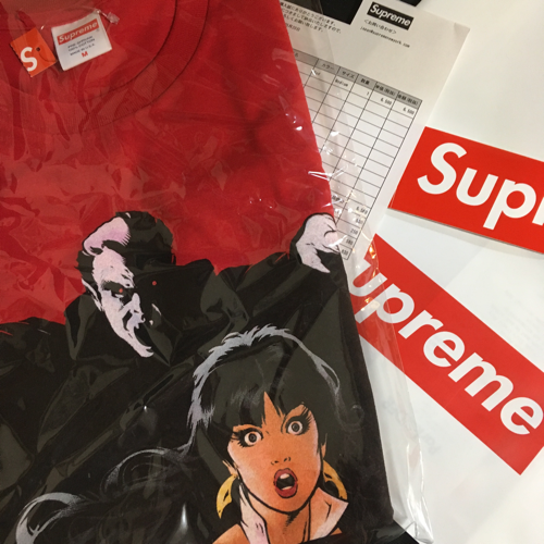 ☆送料込M☆ supreme  シュプリーム Vampirella tee ヴァンピレラ Ｔシャツ 赤