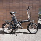 【美品】１６インチ折り畳み電動アシスト自転車 ブラック