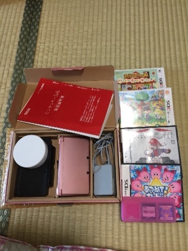 3DS本体ピンク＆充電器＆DSソフトあつめてカービイ マリオカート 3DSとびだせどうぶつの森 どうぶつの森ハッピーホームデザイナーセット