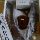 絹二重絵(芙蓉に菊)　大内行灯11号 (一対)

