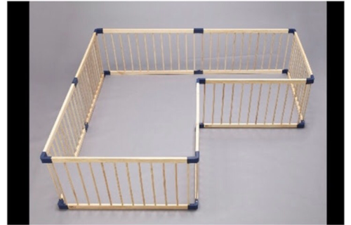 中古美品 木製 ベビーサークル 日本育児 日本育児 - たためる 木製