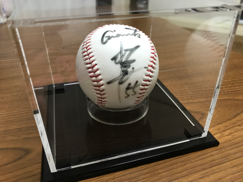 松井秀喜サインボール 野球体育博物館刻印（貴重） 