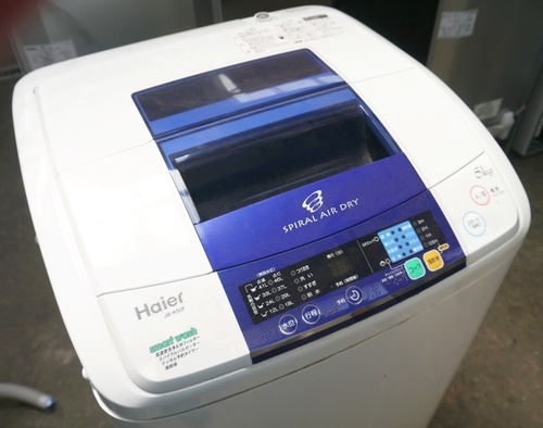 【6月セールスタートです！新生活応援！第三弾！！！】2013年製 Haier(5.0kg)全自動洗濯機+ホワイト JW-K50F(W)