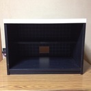 【売り切れ】木製のテレビ台　2段カラーボックス　モノクロデザイン...
