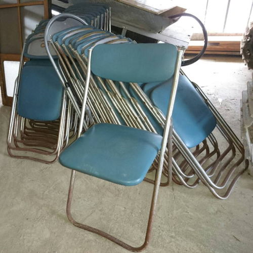 パイプ椅子 折りたたみ椅子 30脚 中古品 古民家