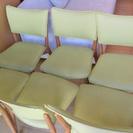 ガラステーブル180㎝とarflex チェアーGIGLIO(6脚セット)　 （16011）