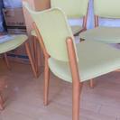 ガラステーブル180㎝とarflex チェアーGIGLIO(6脚セット)　 （16011）