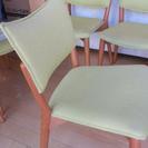 ガラステーブル180㎝とarflex チェアーGIGLIO(6脚セット)　 （16011）