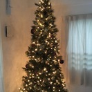 210cm 大型クリスマスツリー（イルミネーション、オーナメント付き）