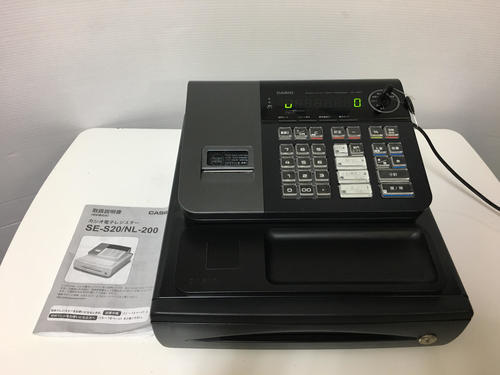☆美品 店舗用 CASIO カシオ 電子レジスターSE-S20/NL-200 黒☆