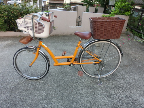 子供乗せ自転車　小柄の方もＯＫ！　前乗せ・後ろ乗せ・かご付き