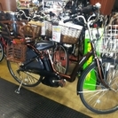 待望の中古電動アシスト自転車が出ました！！　　ヤマハ　ラフィーニ　　新品バッテリー6Ah　　後ろシート付き（中古）