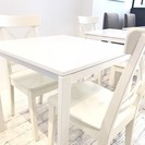 【IKEA 2人用ダイニングテーブル＆イス】【購入価格の５０％O...