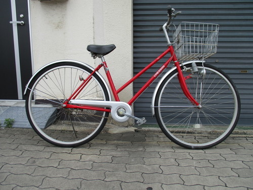 ♪ジモティー特価♪真っ赤なフレームが綺麗な２７型中古シティサイクル　新大阪サイクルキッズ