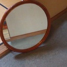 鏡　ミラー　ラーの鏡　丸鏡　籐　とうの鏡