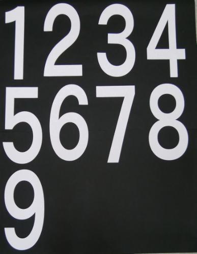 駐車場番号 1~9 (加熱溶融式 H＝300) 白