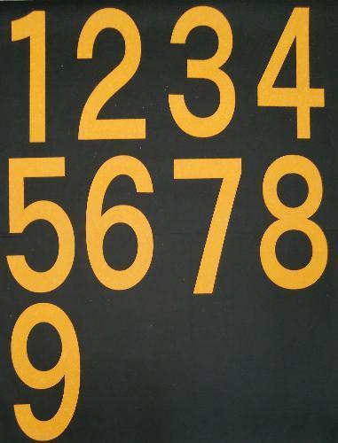 駐車場番号1~9(加熱溶融式　H＝300)黄