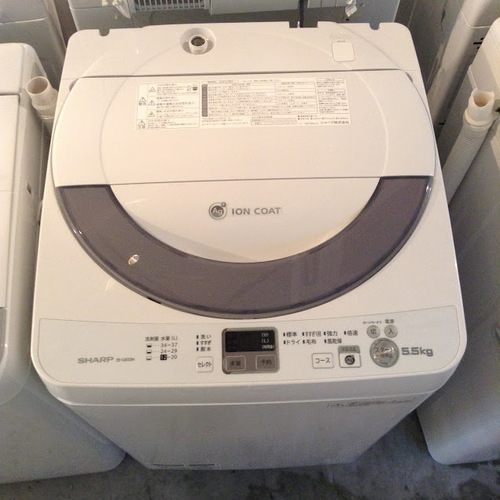 【全国送料無料・半年保証】洗濯機 2014年製 SHARP ES-GE55N-S 中古