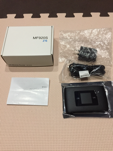 ZTE MF920S  極美品 SIMフリー LTEモバイルルーター