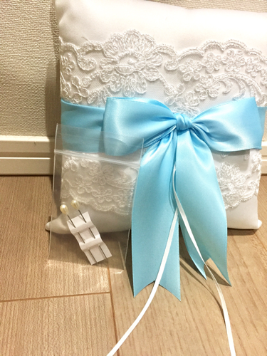 リングピロー ウェデイング 箱付き 元値5940円