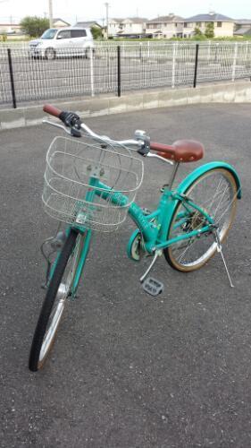 ペパーミントグリーン　自転車