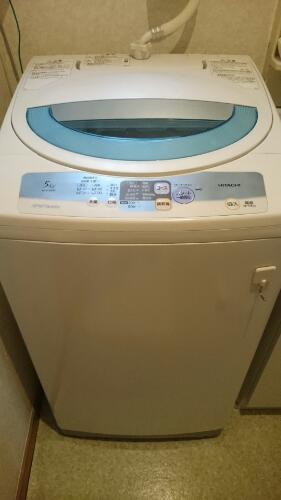 HITACHI 全自動洗濯機 5kg 風乾燥機能付き！