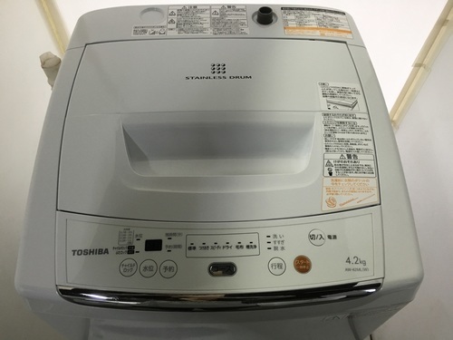 東芝　4.2キロ　洗濯機　2012年製　お譲りします 2