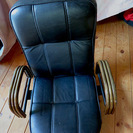 黒PUレザー座椅子ー６段リクライニング