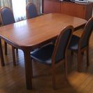 食卓テーブル ダイニングテーブル 椅子4客セット 天然木