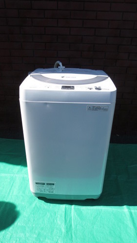 2970 SHARP 全自動洗濯機 5.5kg ES-GE55N 除菌防臭カビぎらいステンレス層 簡易乾燥機能付き