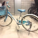 子供用自転車　２２インチ　ブリヂストン　エコパル　フローラルブルー