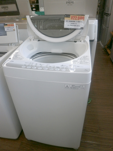札幌 引き取り 東芝 TOSHIBA 全自動洗濯機 2014年製 6kg AW-60GM 品 清掃済み