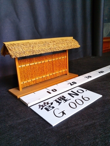 垣根(B)　屋根付き【ミニチュア・ハンドメイド・木工細工・古民家シリーズ】