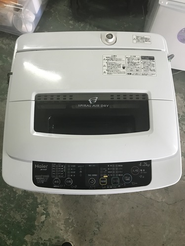 おススメ！Haier洗濯機　JW-K42F　4.2キロ【2012年製】激安特価