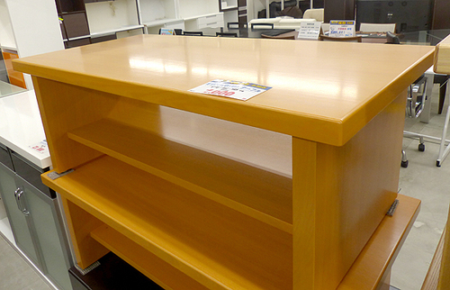 未使用品!! オリバー テーブル ライトブラウン W120×H45×D60cm 薄茶 ローテーブル