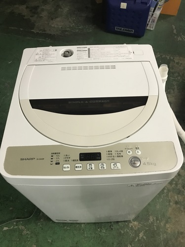 【値下げ！】SHARP洗濯機　ES-GE45R-C　4.5キロ【2016年製】美品　激安特価
