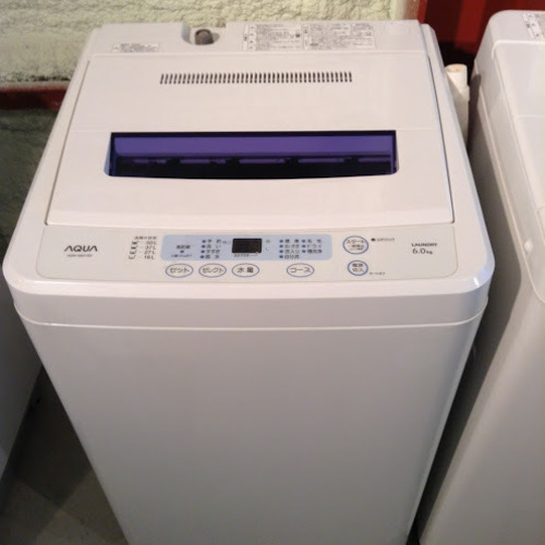 【期間限定30％OFF・全国送料無料・半年保証】洗濯機 2013年製 AQUA AQW-S601 中古