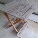 屋外用(園芸用)折り畳み木製テーブル