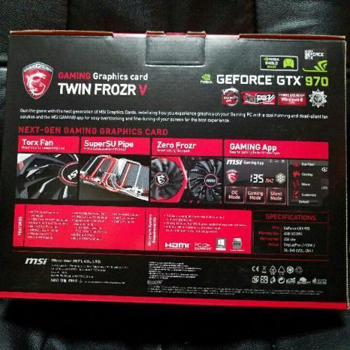 商談成立　MSI GTX970 4G 美品