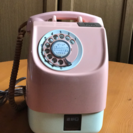 昭和レトロ ダイヤル式ピンク電話 公衆電話 貯金箱 ダイヤル式電...