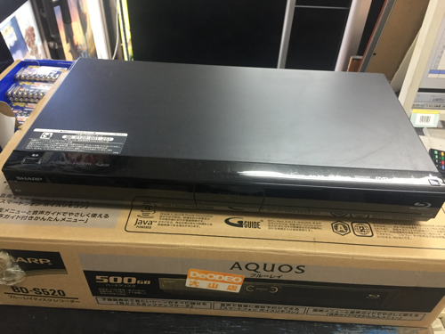 中古 シャープ ブルーレイレコーダー BD-S520